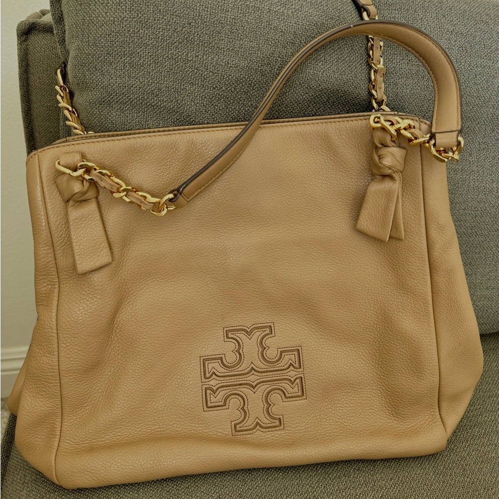 Tory Burch Harper Leather center Zip Shoulder Bag